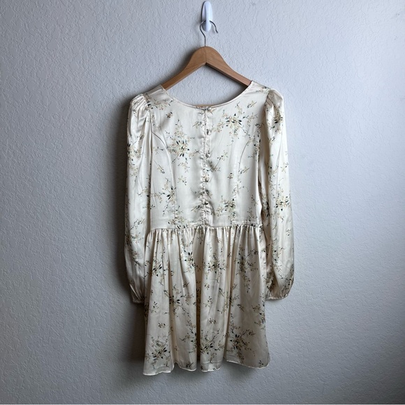 LoveShackFancy Garcia Scoop Neck Button Mini Dress Floral - Picture 15 of 16